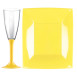 Hard Disposable TableWare Yellow